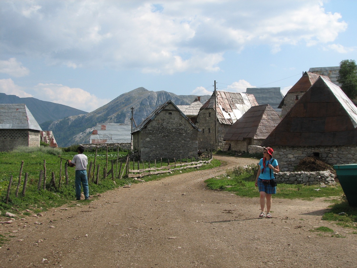 Traditional stone homes in Lukomir mountain village, Bosnia