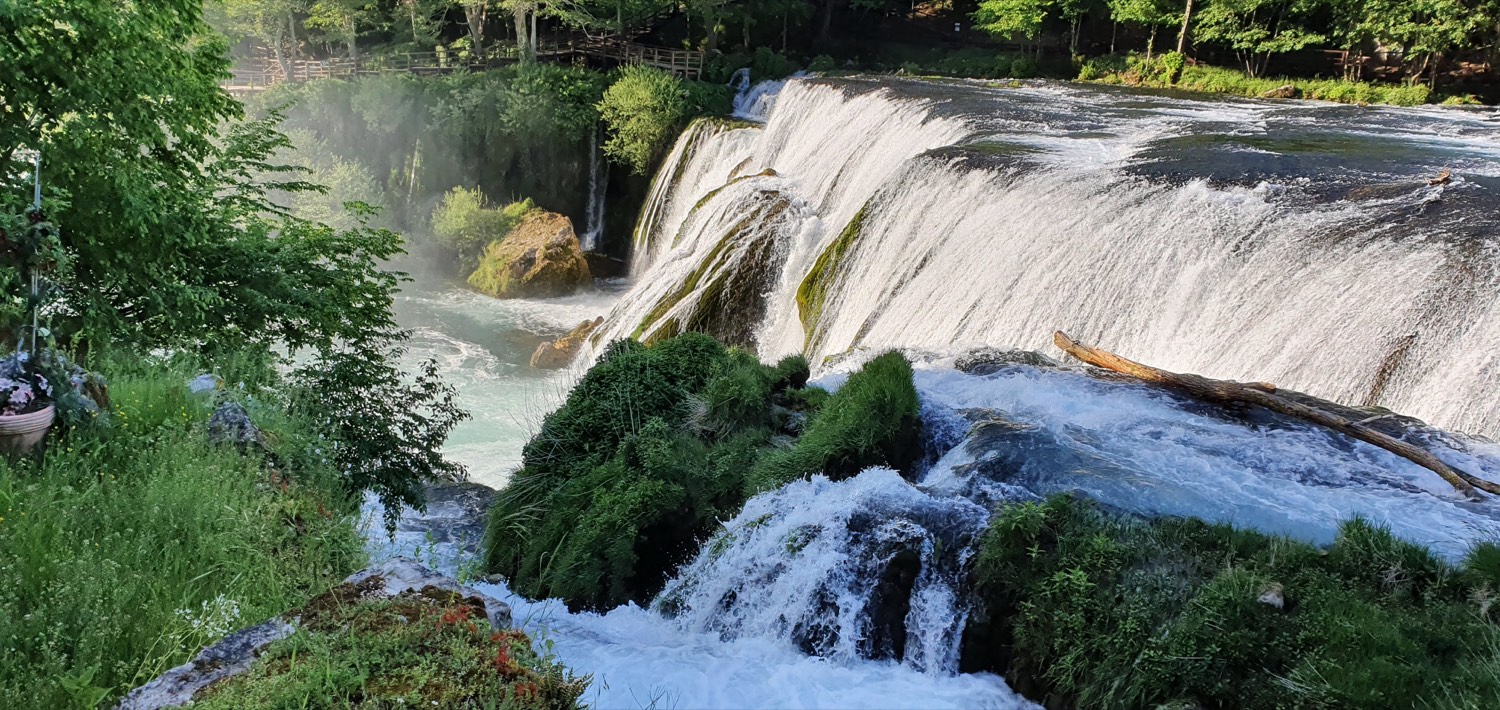 Strbacki Buk waterfall in Una National Park, Bosnia
